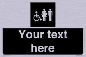 Custom information: black panel disabled female and male